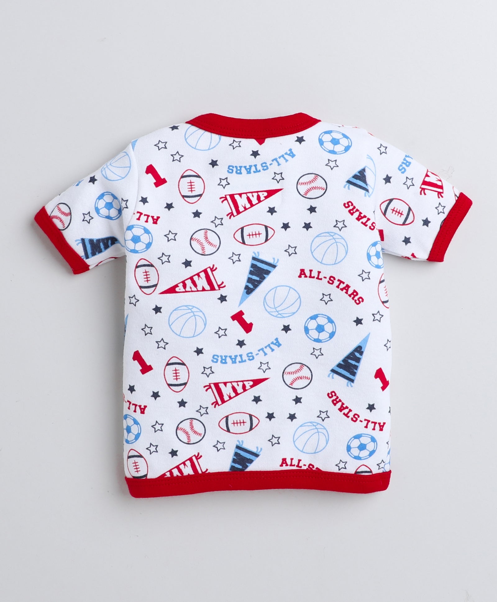 Red & White Girls Half Sleeves Jablas Pack Of 3
