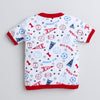 Red & White Girls Half Sleeves Jablas Pack Of 3