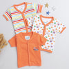 Orange & White Boys Half Sleeves Jablas Pack Of 3