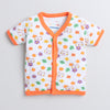Orange & White Boys Half Sleeves Jablas Pack Of 3