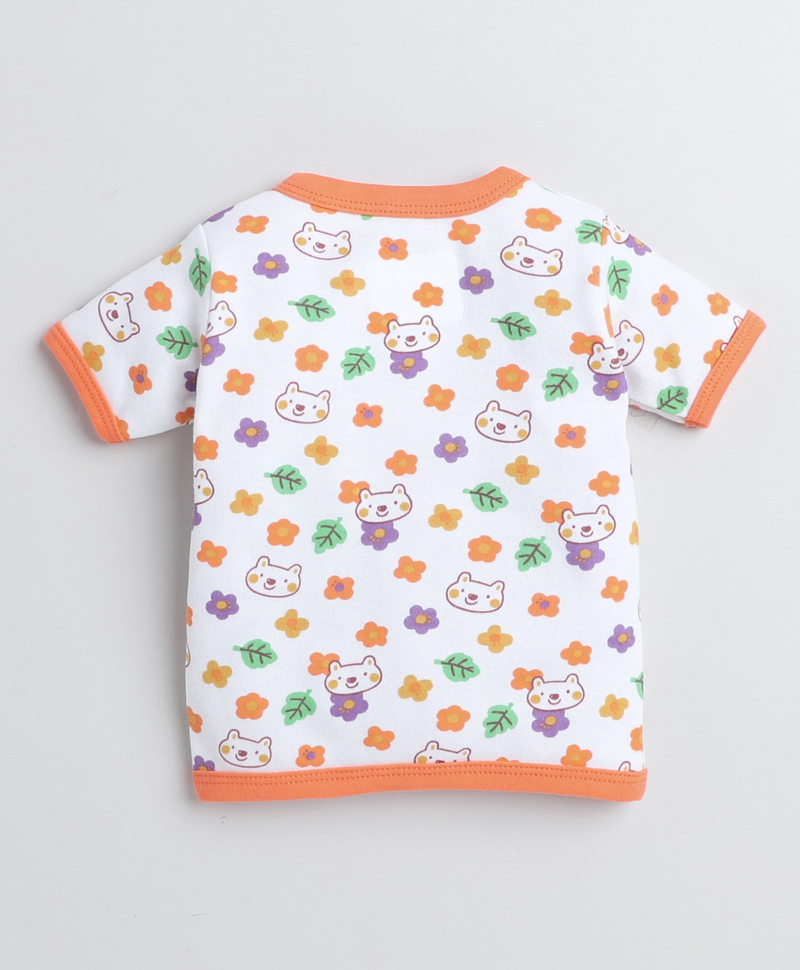 Orange & White Boys Half Sleeves Jablas Pack Of 3
