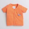 Orange & White Boys Half Sleeves Jablas Pack Of 3