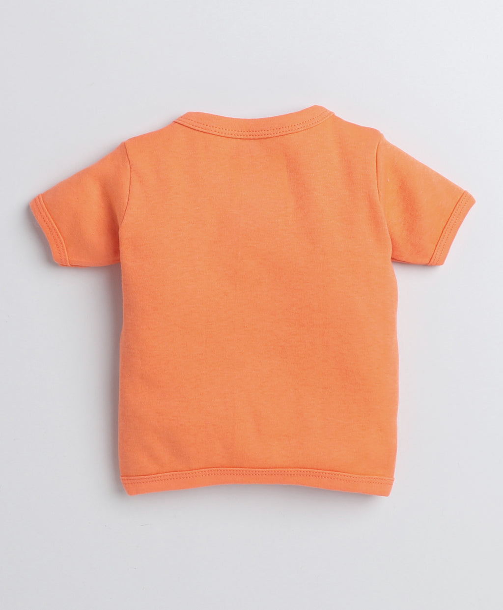 Bumzee Orange & White Animal Print Jabla, Pack of 3, Half Sleeves, 100% Cotton (Style Peb8216)
