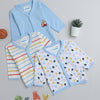 Blue & White Girls Full Sleeves Jablas Pack Of 3
