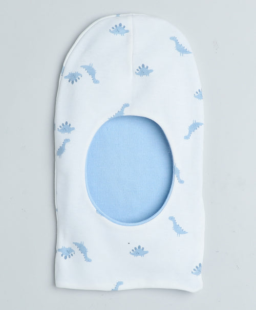 Boys 100% Cotton Animal Monkey Cap - Sky Blue