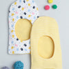 Boys 100% Cotton Stripes Monkey Cap - Yellow