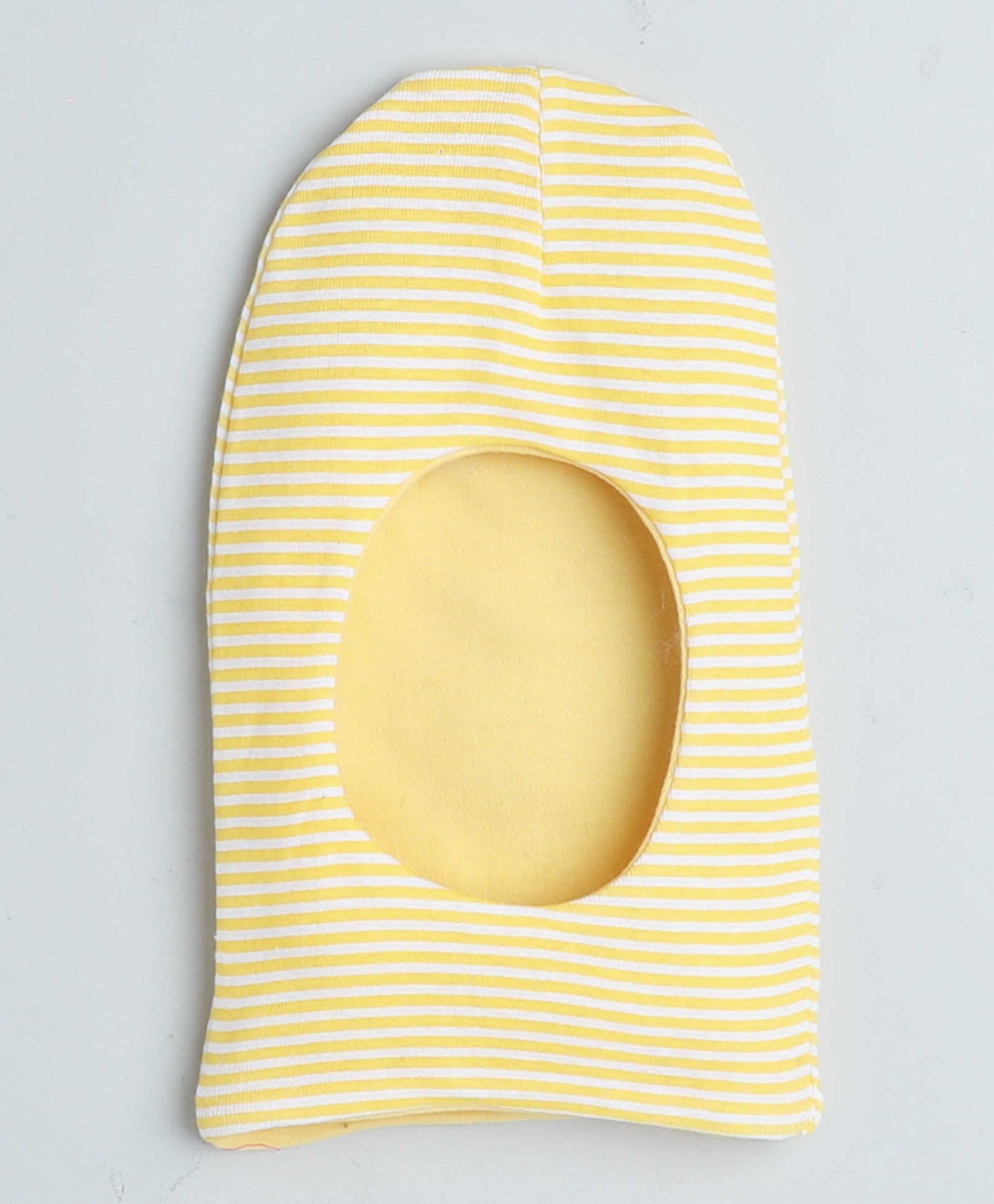Boys 100% Cotton Stripes Monkey Cap - Yellow