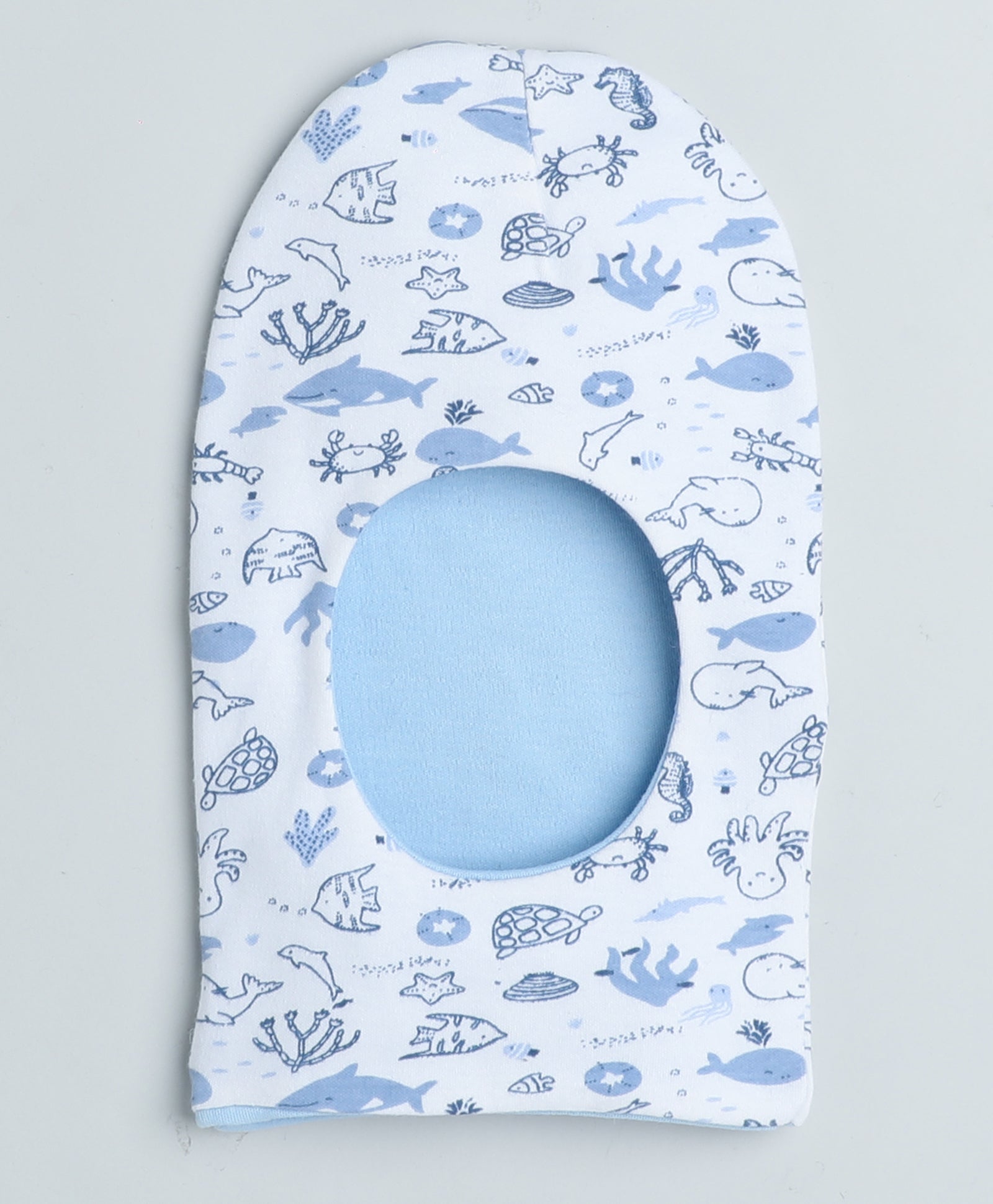 Boys 100% Cotton NA Monkey Cap - Blue
