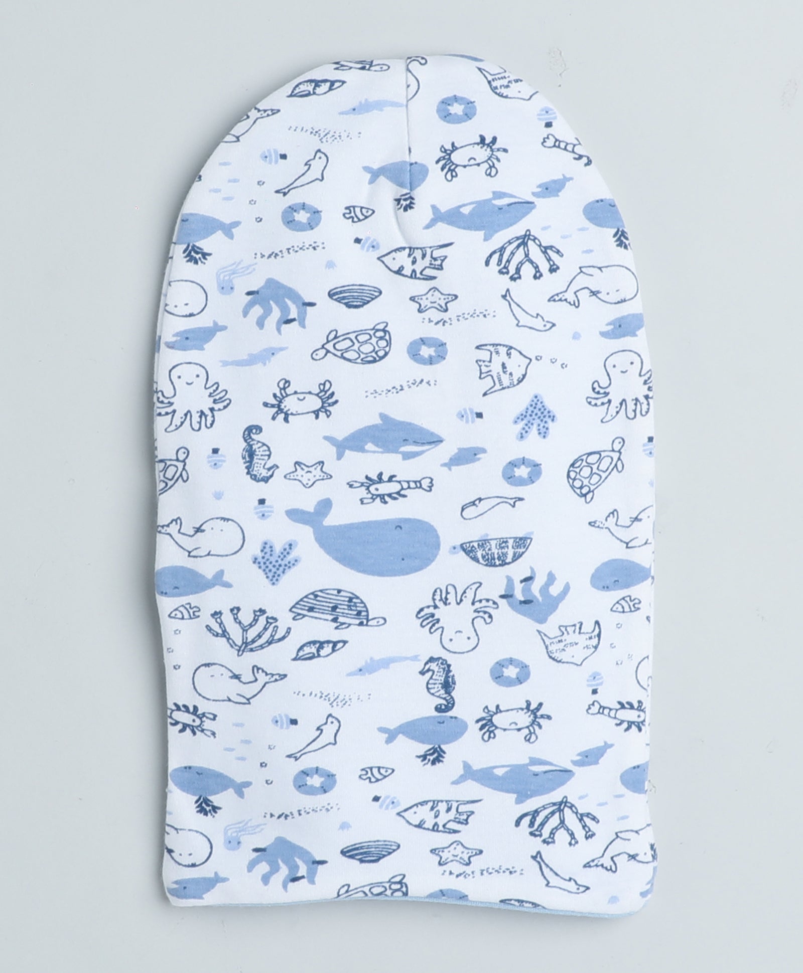 Boys 100% Cotton NA Monkey Cap - Blue
