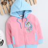Girls 100% Cotton NA Jacket - Baby Pink