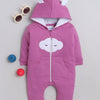 Girls 93% Cotton 7% Polyester NA Sleepsuit - Mauve