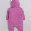 Girls 93% Cotton 7% Polyester NA Sleepsuit - Mauve