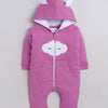 Girls 93% Cotton 7% Polyester NA Sleepsuit - Mauve