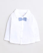Bumzee Sky Blue & White Checked Formal Set, Full Sleeves, 100% Cotton