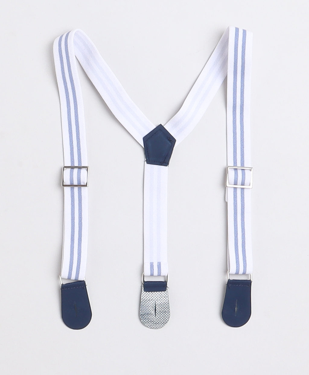 Bumzee Sky Blue & White Checked Formal Set, Full Sleeves, 100% Cotton
