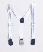 Bumzee Sky Blue & White Checked Formal Set, Full Sleeves, 100% Cotton