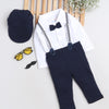 Boys 100% Cotton NA Formal Set - Navy & White
