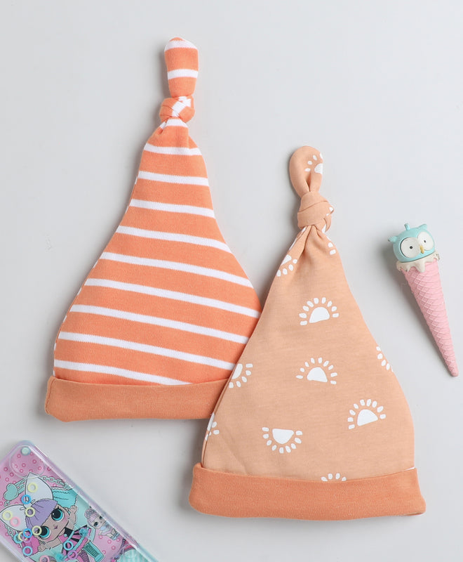 Girls 100% Cotton NA Cap - Orange