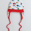 Boys 100% Cotton NA Cap - Red & White