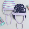 Girls 100% Cotton NA Cap - Navy & Lavender