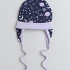 Girls 100% Cotton NA Cap - Navy & Lavender