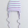 Girls 100% Cotton NA Cap - Navy & Lavender