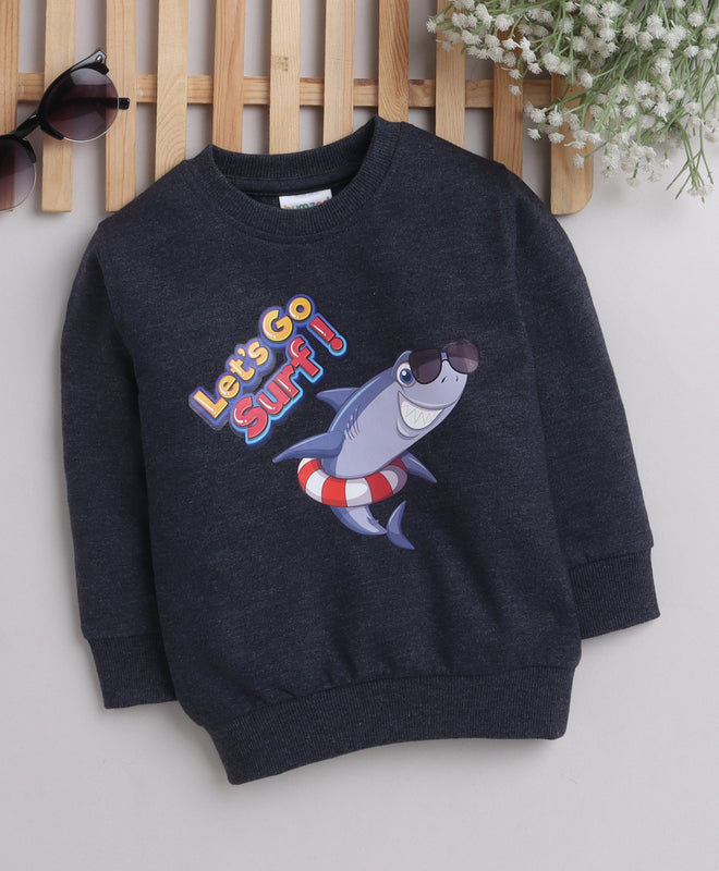 Boys 100% Cotton NA Sweatshirt - Navy