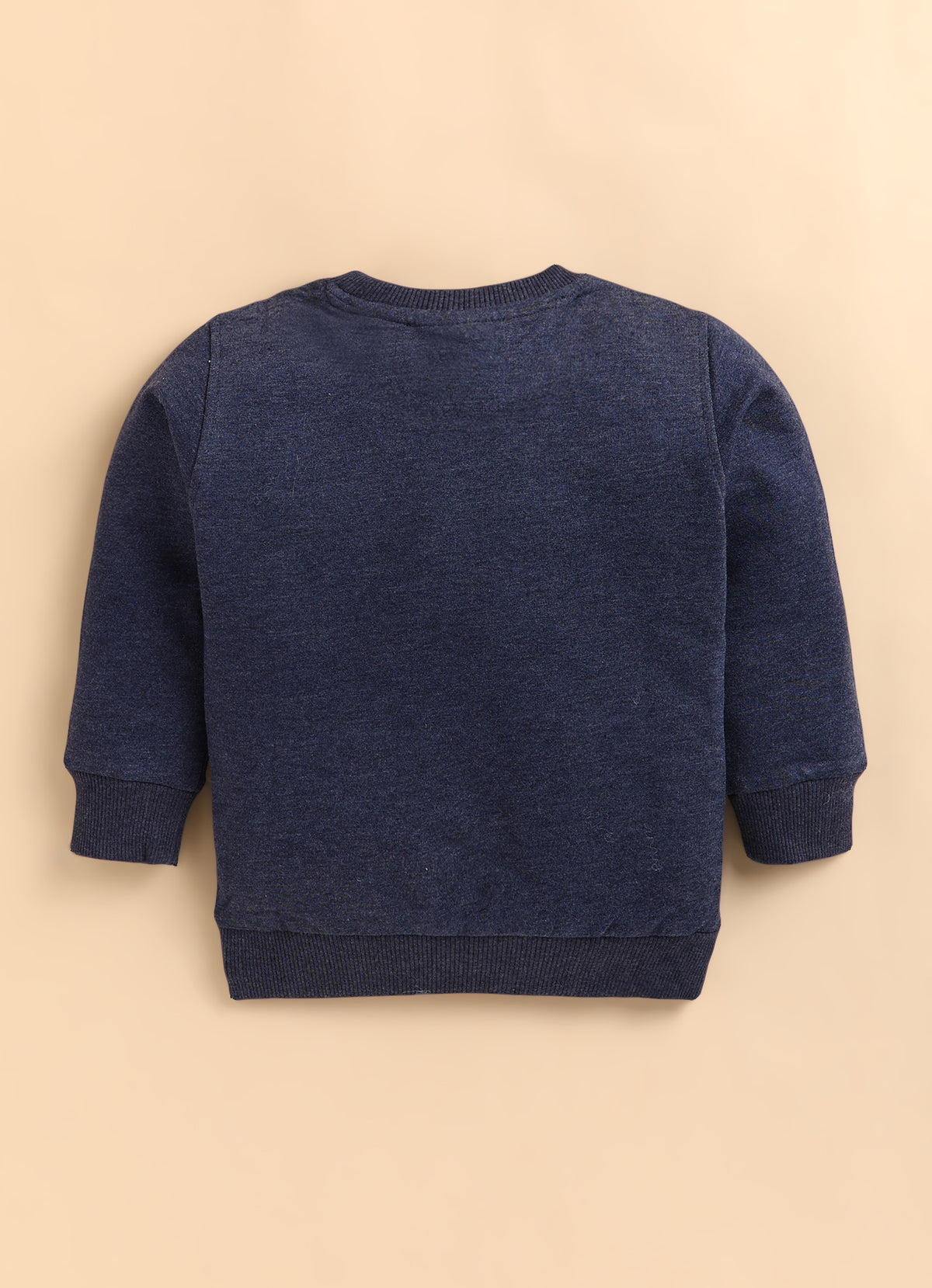 Bumzee Navy Animal Print Sweatshirt, Full Sleeves, 100% Cotton (Style Peb8655N)
