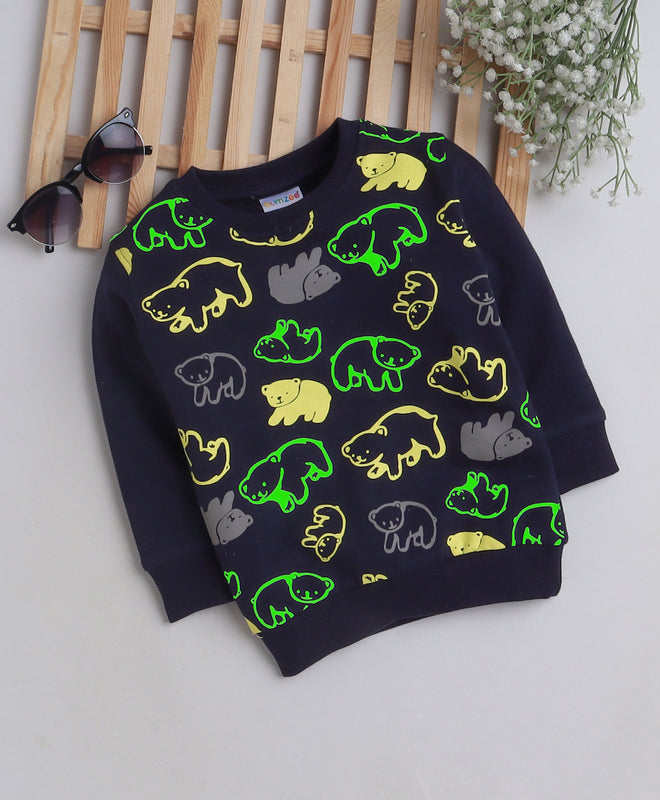 Boys 100% Cotton NA Sweatshirt - Navy