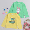 BUMZEE Green & Yellow Boys Full Sleeves T-Shirts Pack Of 2