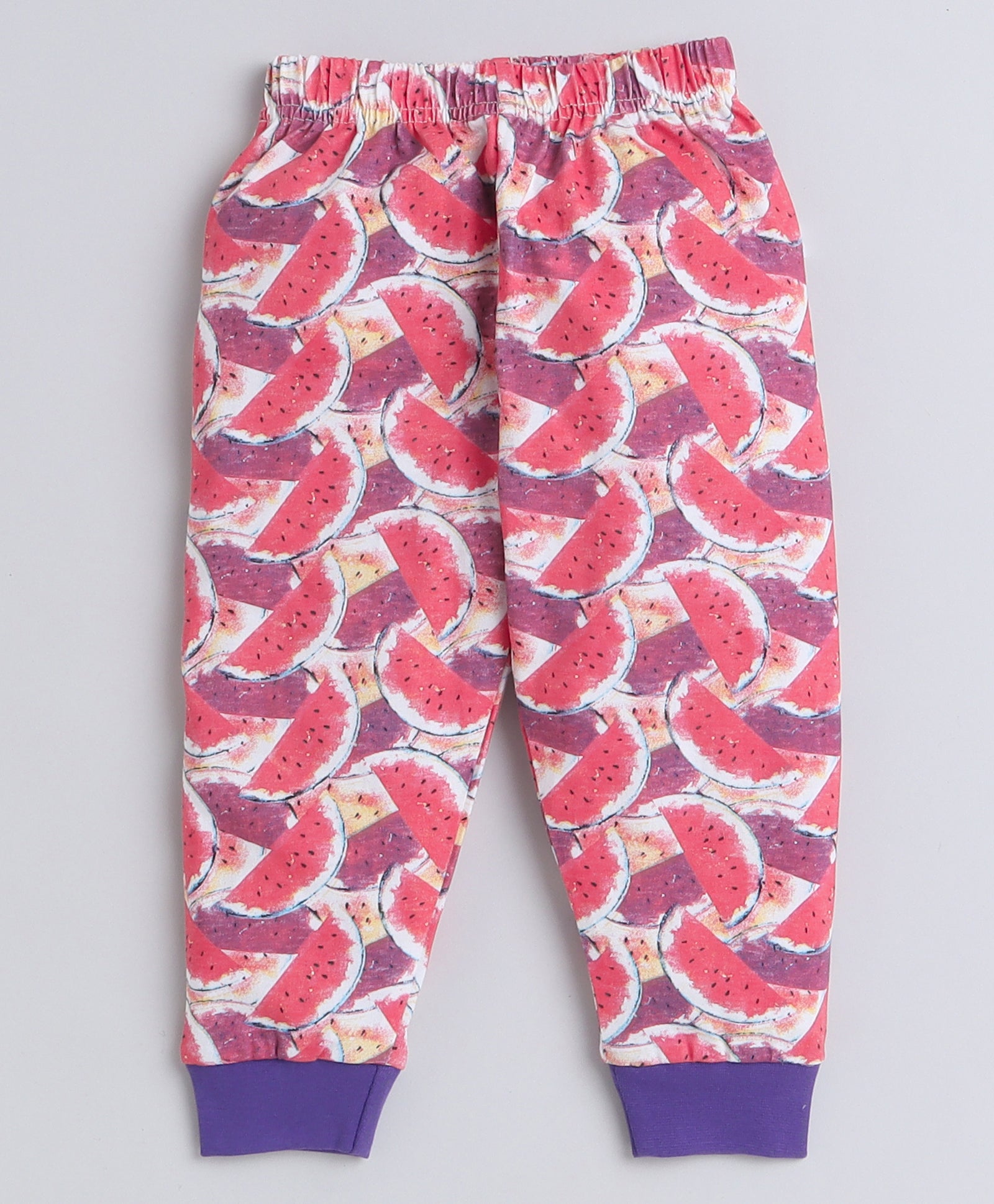 Girls 100% Cotton NA Pyjama - Yellow & Red