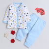 Girls 100% Cotton NA Jabla & Pyjama Set - White & Blue
