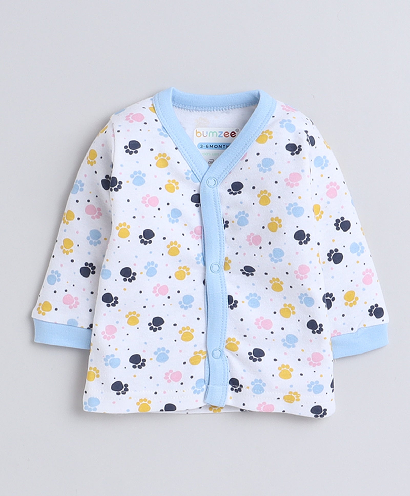Girls 100% Cotton NA Jabla & Pyjama Set - White & Blue