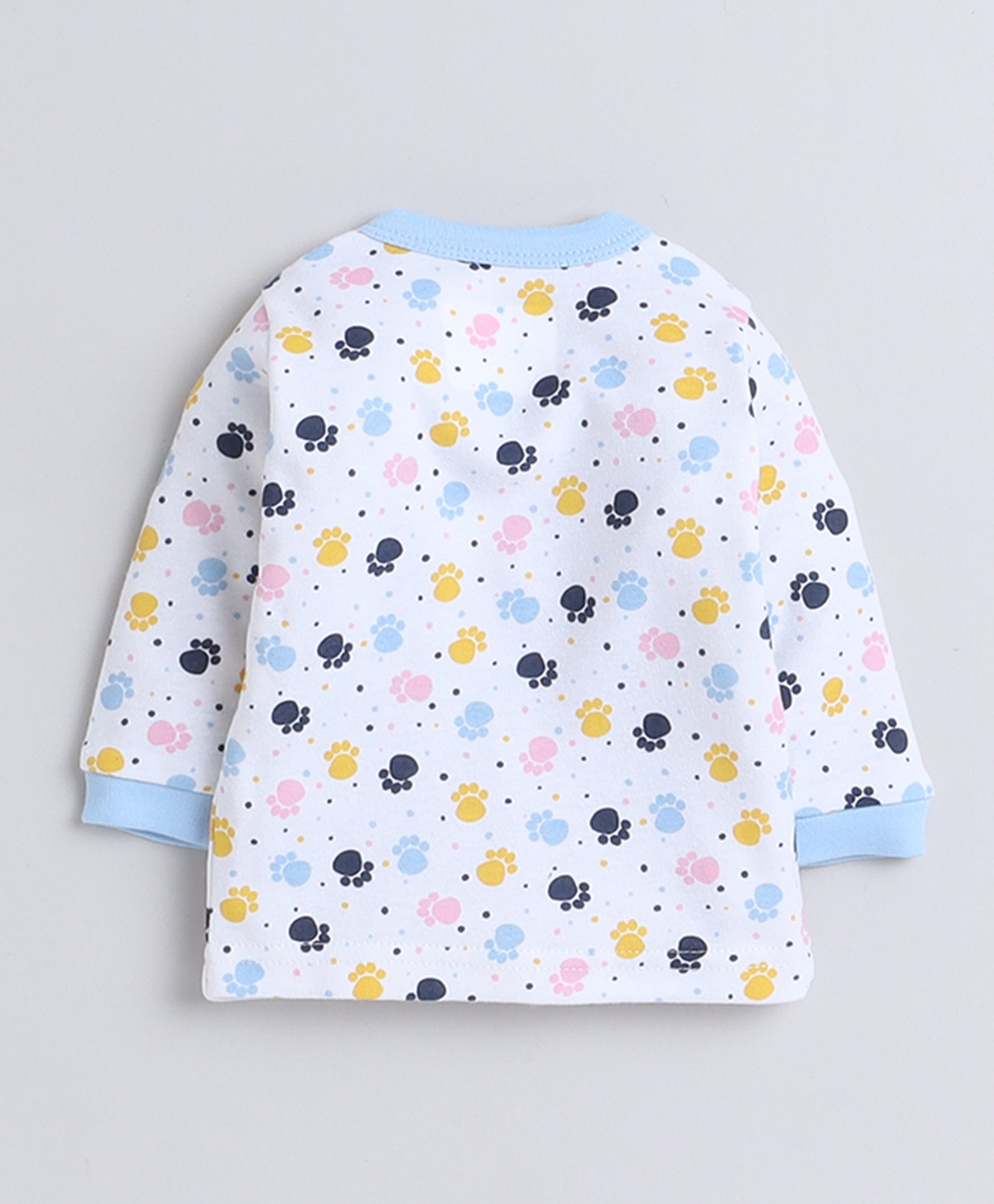 Girls 100% Cotton NA Jabla & Pyjama Set - White & Blue