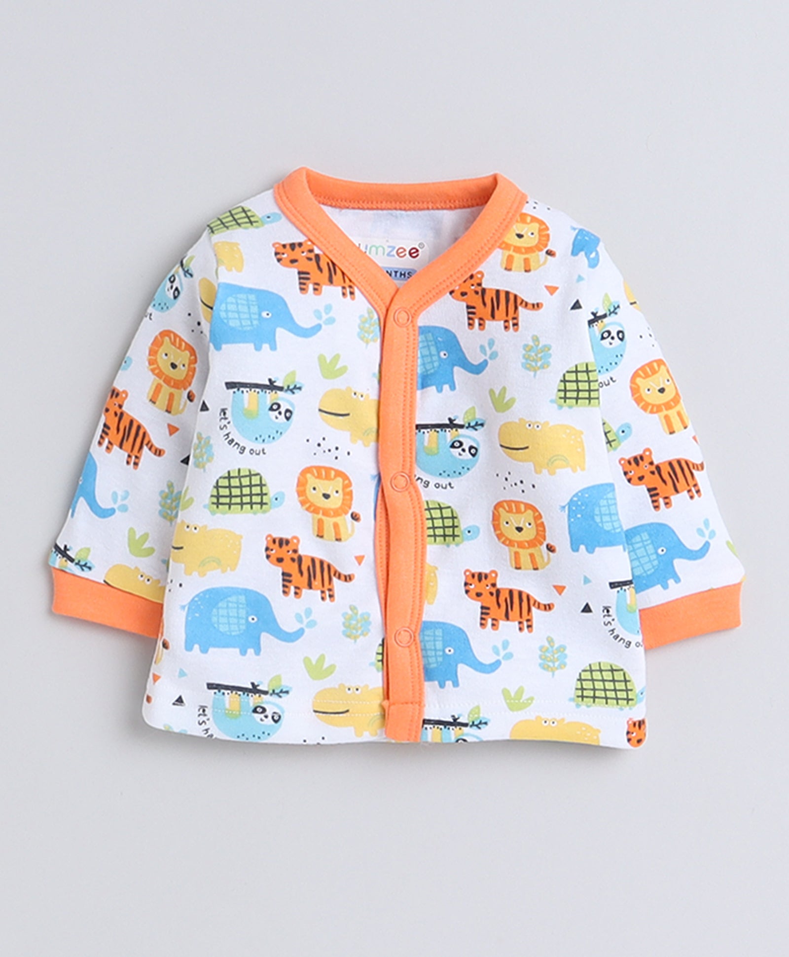 Boys 100% Cotton NA Jabla & Pyjama Set - Orange & White