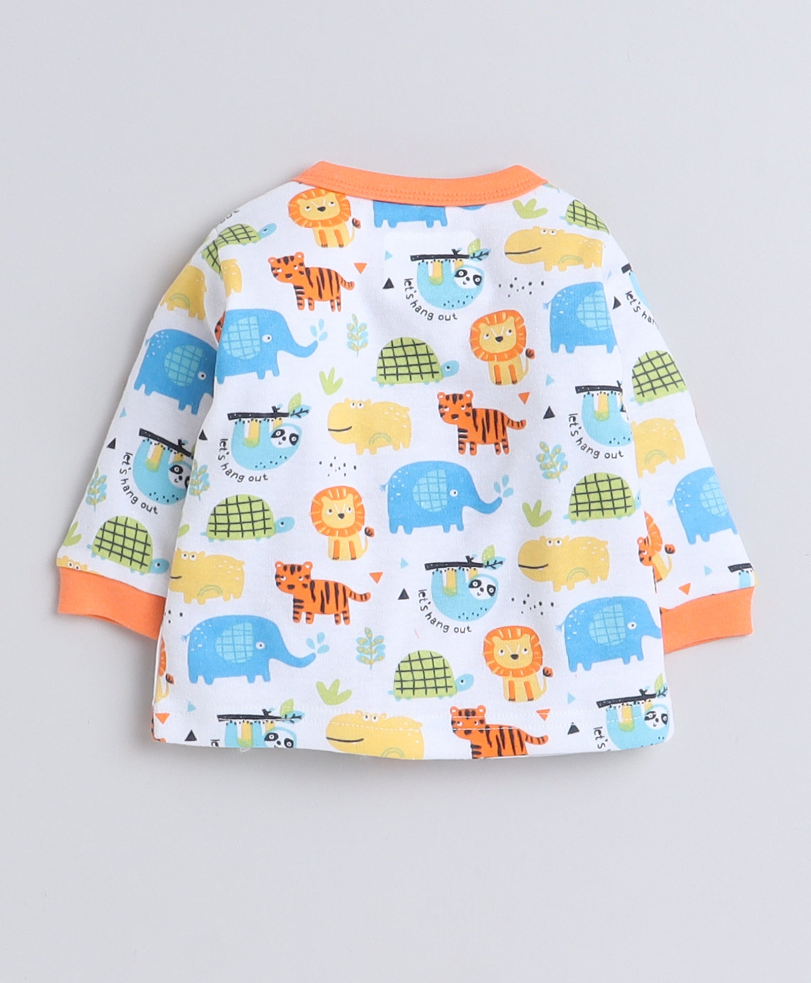 Boys 100% Cotton NA Jabla & Pyjama Set - Orange & White