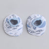 Boys 100% Cotton NA Cap Mitten Bootie - White & Sky Blue