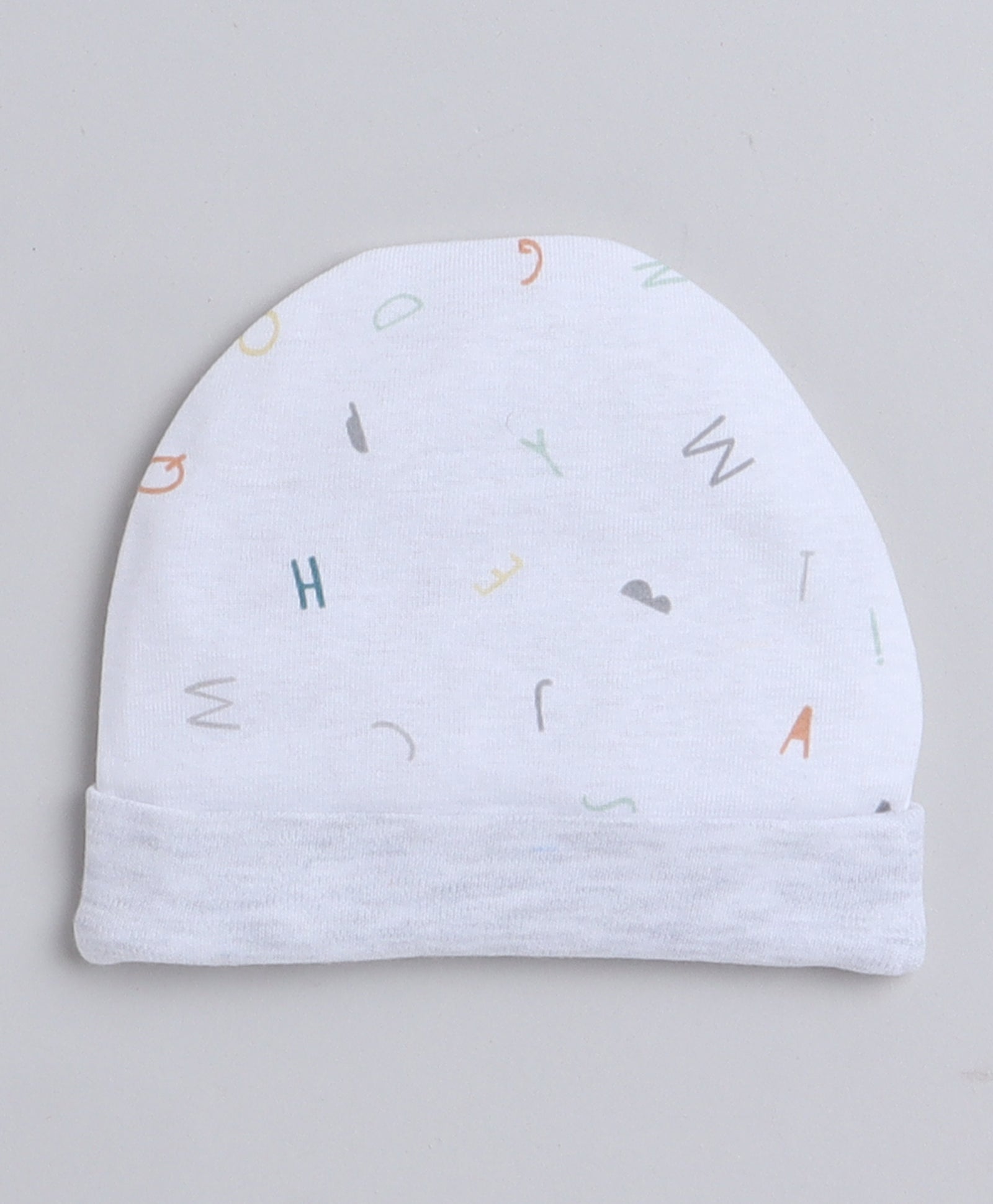 Boys 100% Cotton NA Cap Mitten Bootie - White & Grey