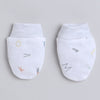 Boys 100% Cotton NA Cap Mitten Bootie - White & Grey