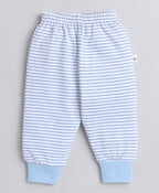 Sky Blue & White Animal Print Pyjamas, Pack of 4