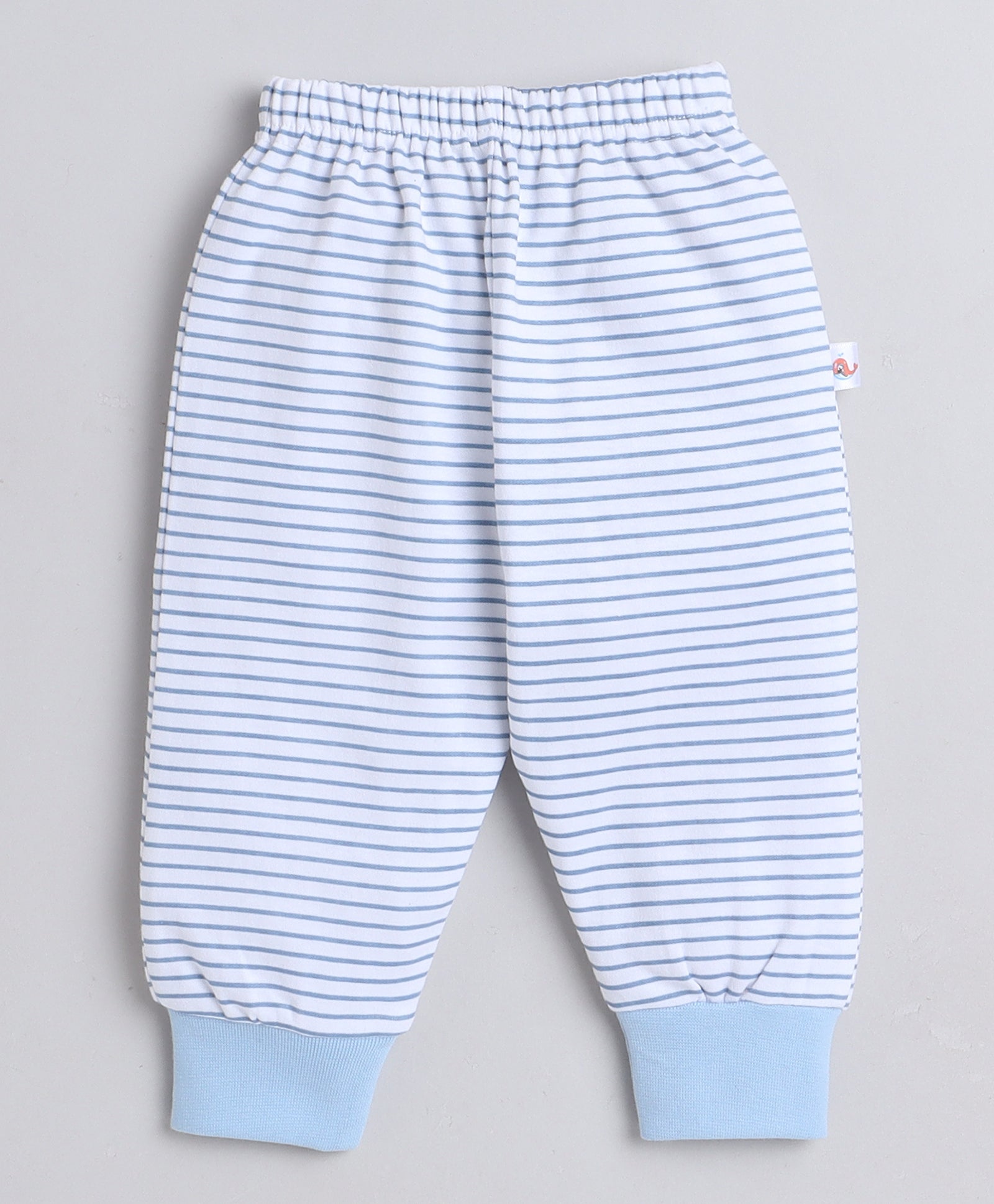 Boys 100% Cotton NA Pyjama - Sky Blue & White