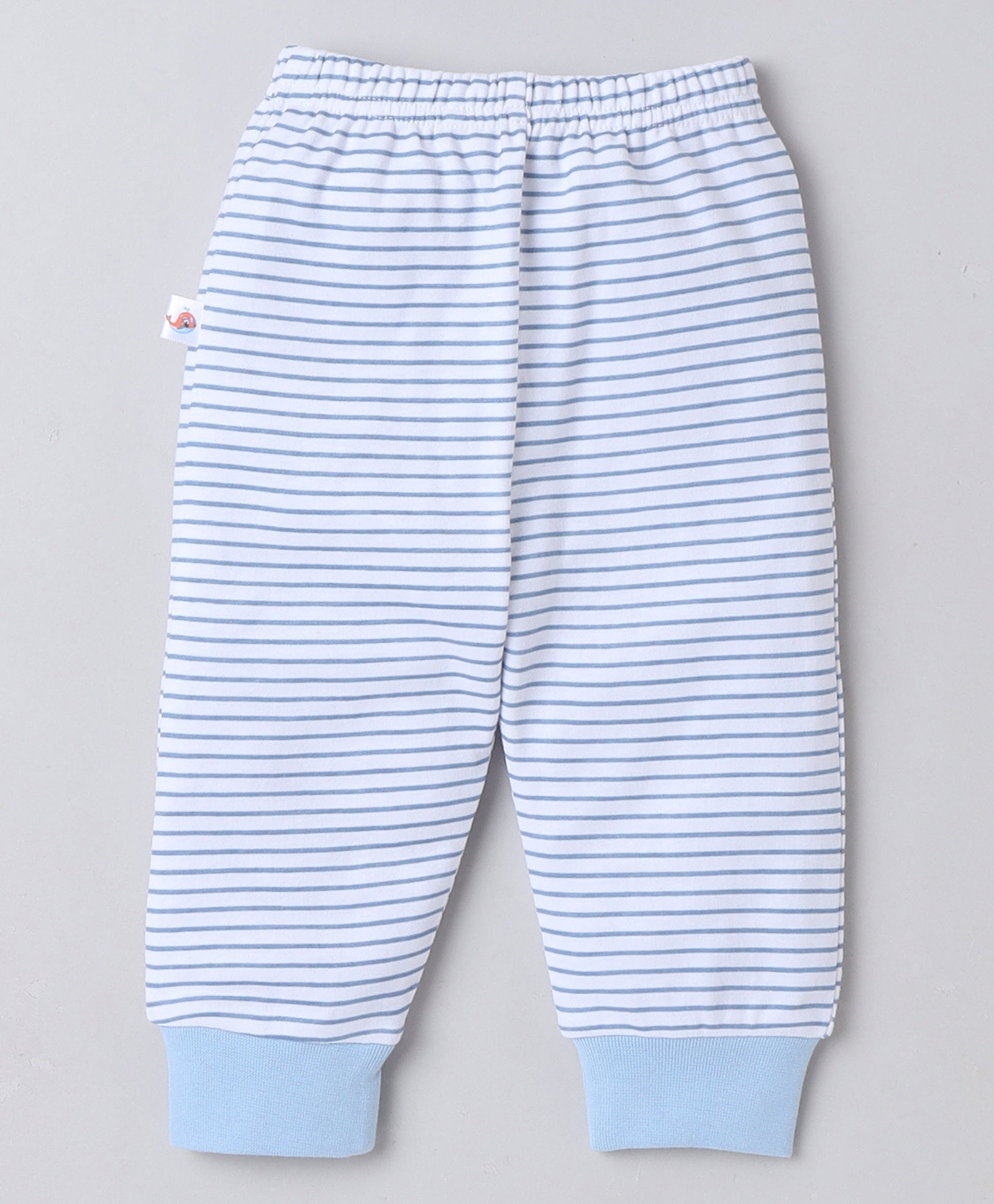 Boys 100% Cotton NA Pyjama - Sky Blue & White