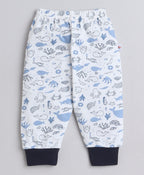 Sky Blue & White Animal Print Pyjamas, Pack of 4