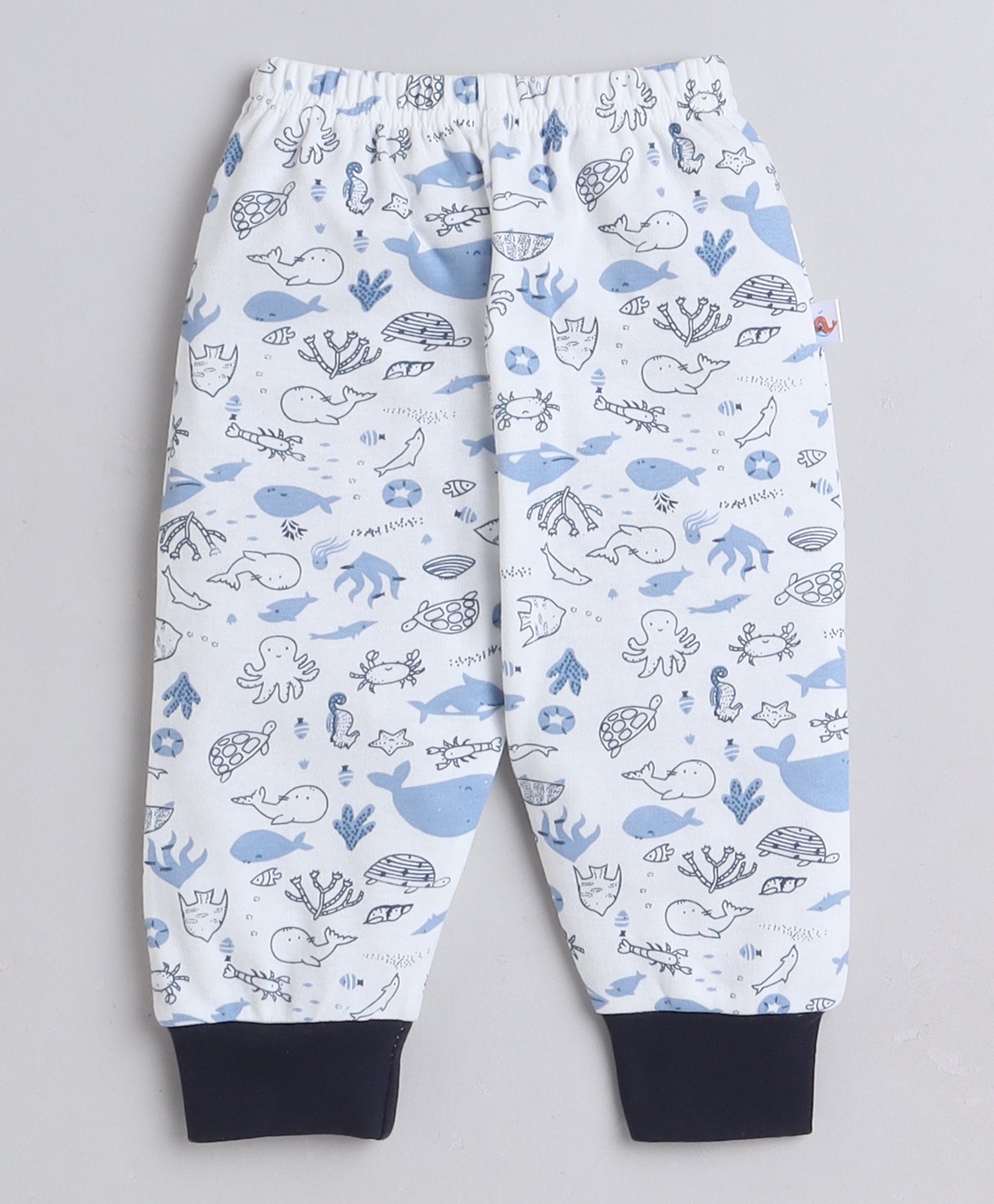 Boys 100% Cotton NA Pyjama - Sky Blue & White