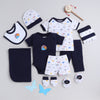 Boys 100% Cotton NA Gift set - Navy & White