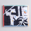 Boys 100% Cotton NA Gift set - Navy & White