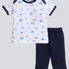 Boys 100% Cotton NA Gift set - Navy & White