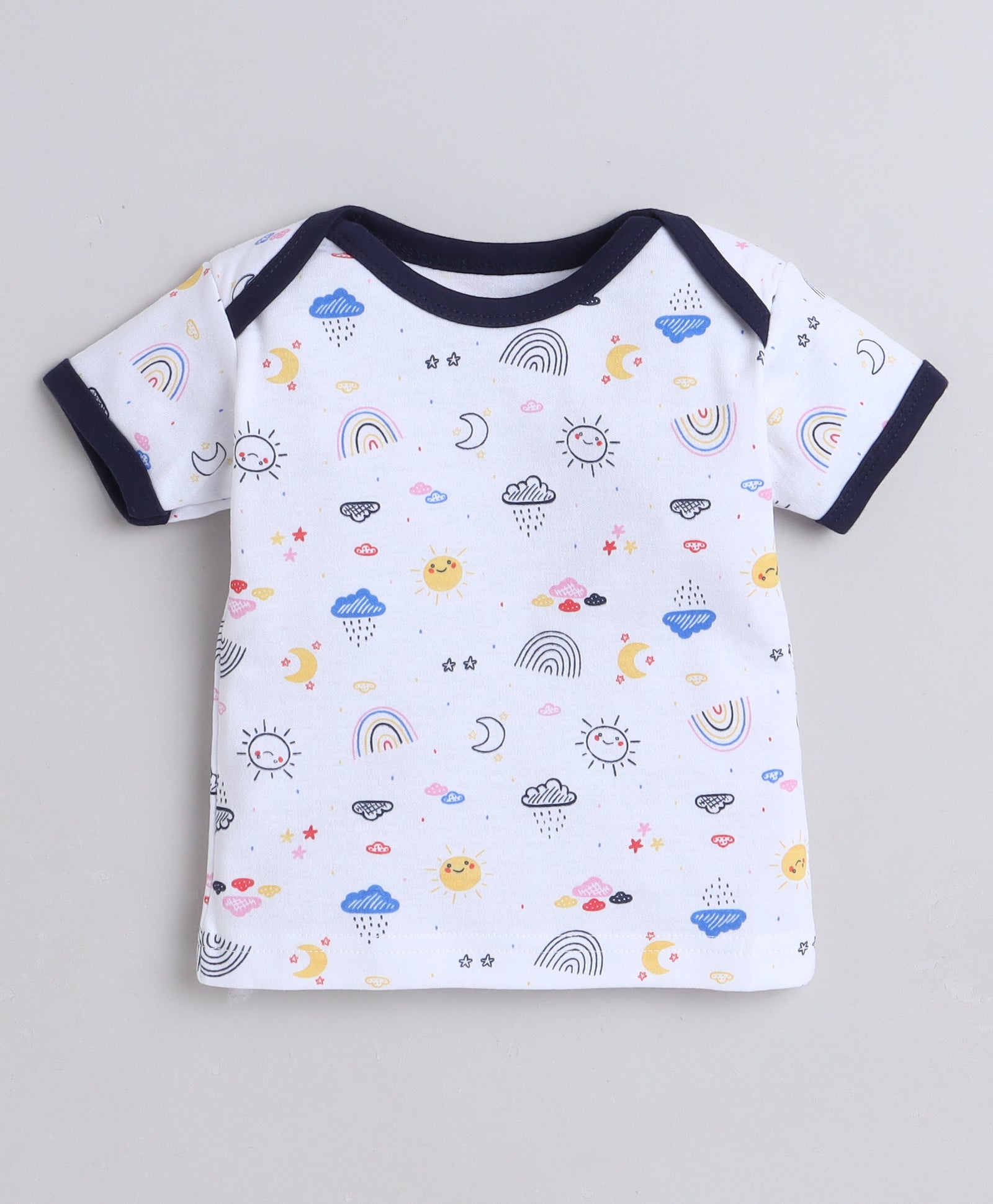 Boys 100% Cotton NA Gift set - Navy & White