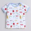 Boys 100% Cotton NA Gift set - Sky Blue & White