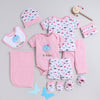 Girls 100% Cotton NA Gift set - Pink & White
